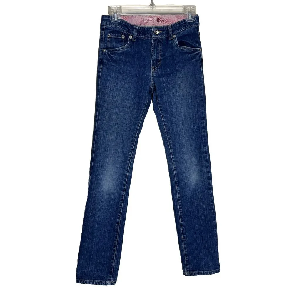 Levi's Girls‎ Jeans Pocket Adjustable Waist Size 16 (28x28)